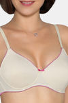 Amante Padded Non Wired Full Coverage T-Shirt Bra - White Smoke — thumbnail 4